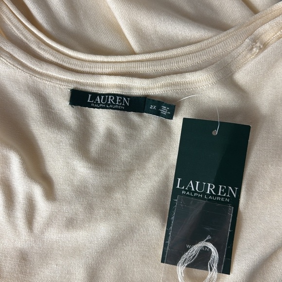 Ralph Lauren Cream Sleeveless Top Relaxed Fit Ivory Sz 2X - Picture 9 of 12